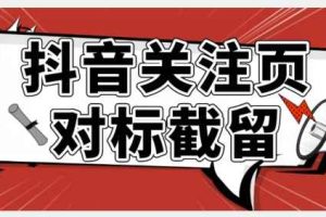 全网首发-抖音关注页对标截留术【揭秘】