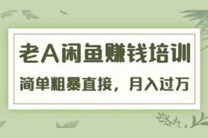 老A《闲鱼赚钱培训》简单粗暴直接，月入过万真正的闲鱼战术实课（51节课）