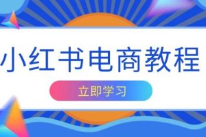 （13776期）小红书电商教程，掌握帐号定位与内容创作技巧，打造爆款，实现商业变现