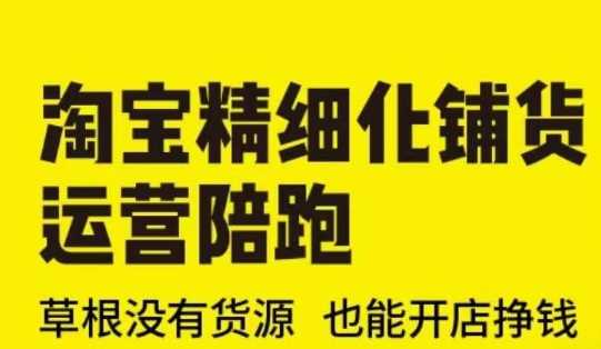 淘宝精细化铺货运营陪跑(部分更新至2025),草根没有货源 也能开店挣钱