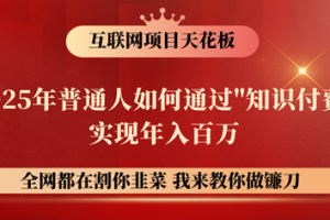 镰刀训练营超级IP合伙人，25年普通人如何通过“知识付费”年入百万！