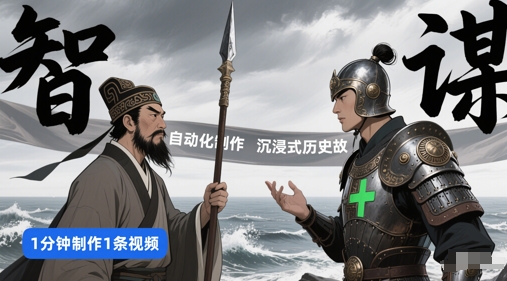 扣子工作流一键生成沉浸式历史故事,一天工作量,3分钟搞定
