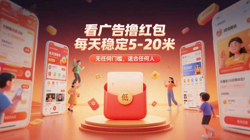 看广告撸红包,每天稳定5-20米,无任何门槛,适合任何人-创客天堂