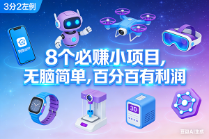 （17447期）8个必赚小项目，无脑简单，百分百有利润，副业首选，日入300+