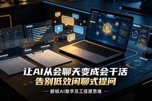 （19130期）让AI从会聊天变成会干活，告别低效闲聊式提问，解锁AI数字员工搭建思维